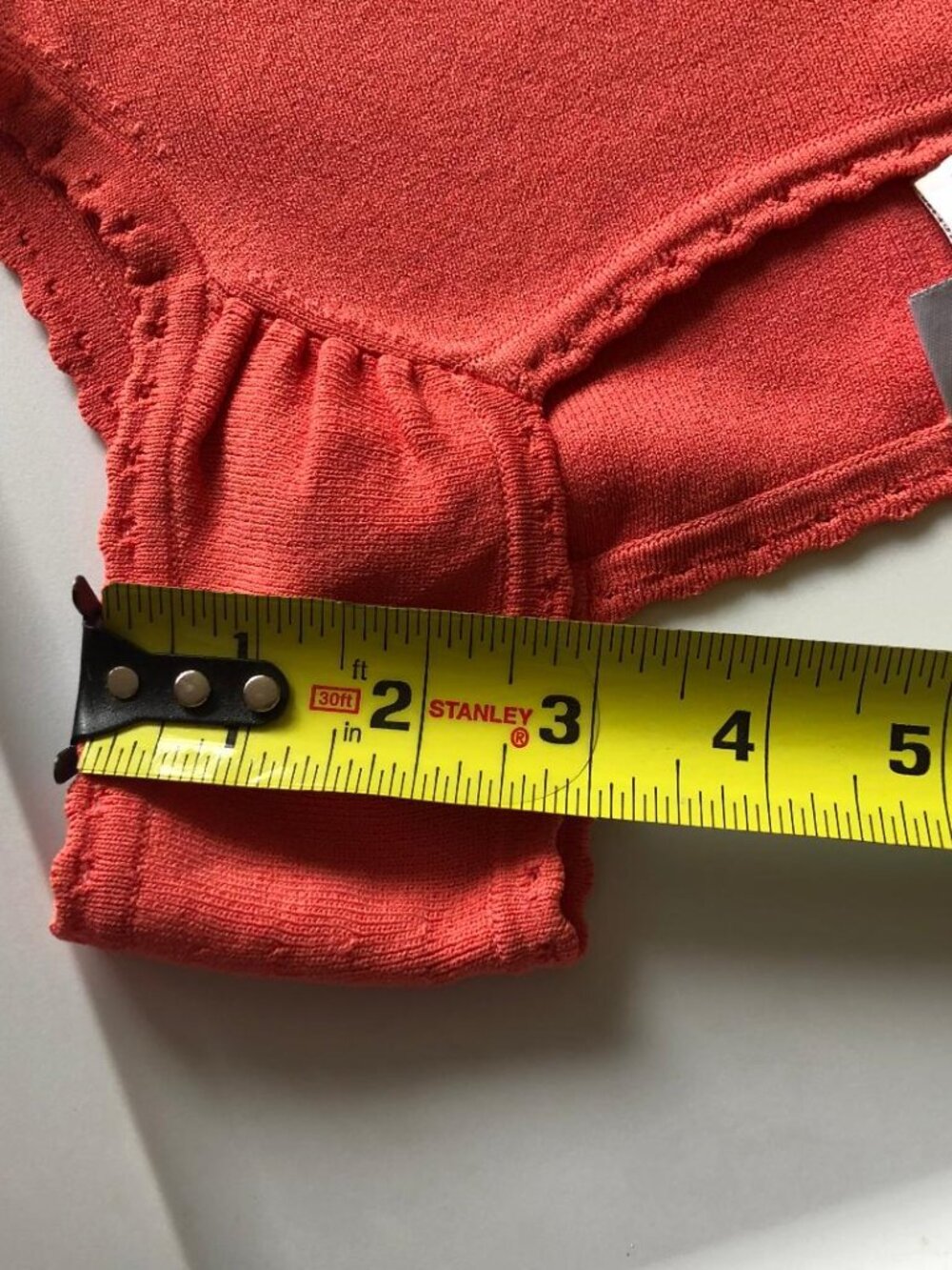 Ann Taylor LOFT, Orange, scallop trim neck and straps, Tank top, Sz: XS - Picture 7 of 8